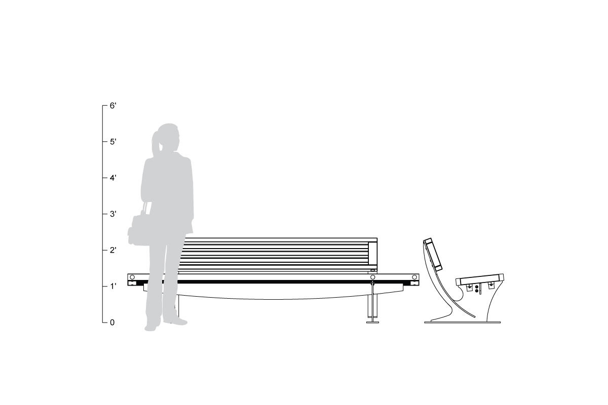 FSRT62 Скамья Pacifica  Forms-surfaces  - Вид №6