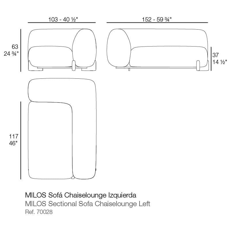 Ткань сад диван Vondom Милош ARCH-00136547 - Вид №8