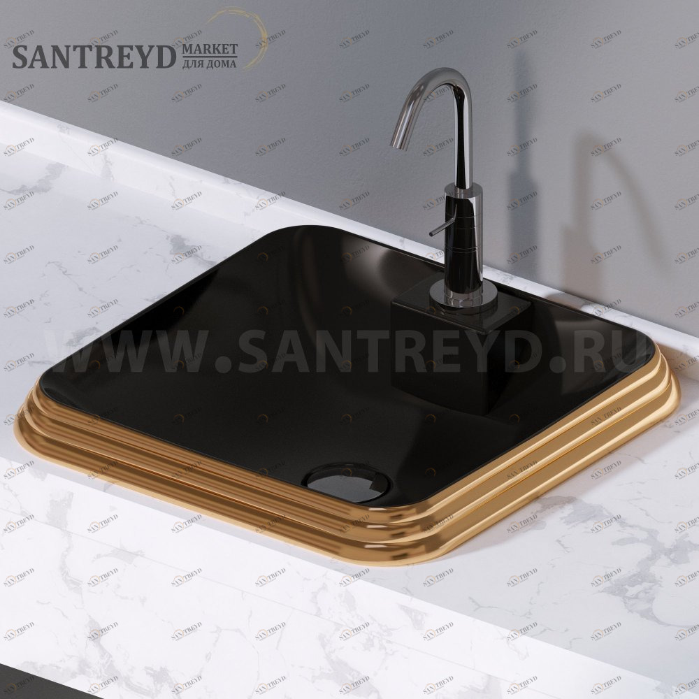 L610252 Накладная раковина под столешницу  квадратная A. e T. Italia GLASS AeT ITALIA