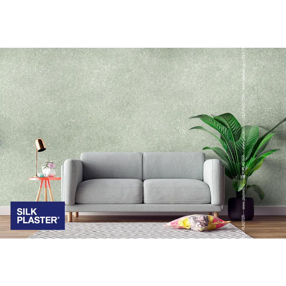 Жидкие обои Silk Plaster Absolute А307 0.83 кг цвет серо-зеленый STLM-2088804 - Вид №3
