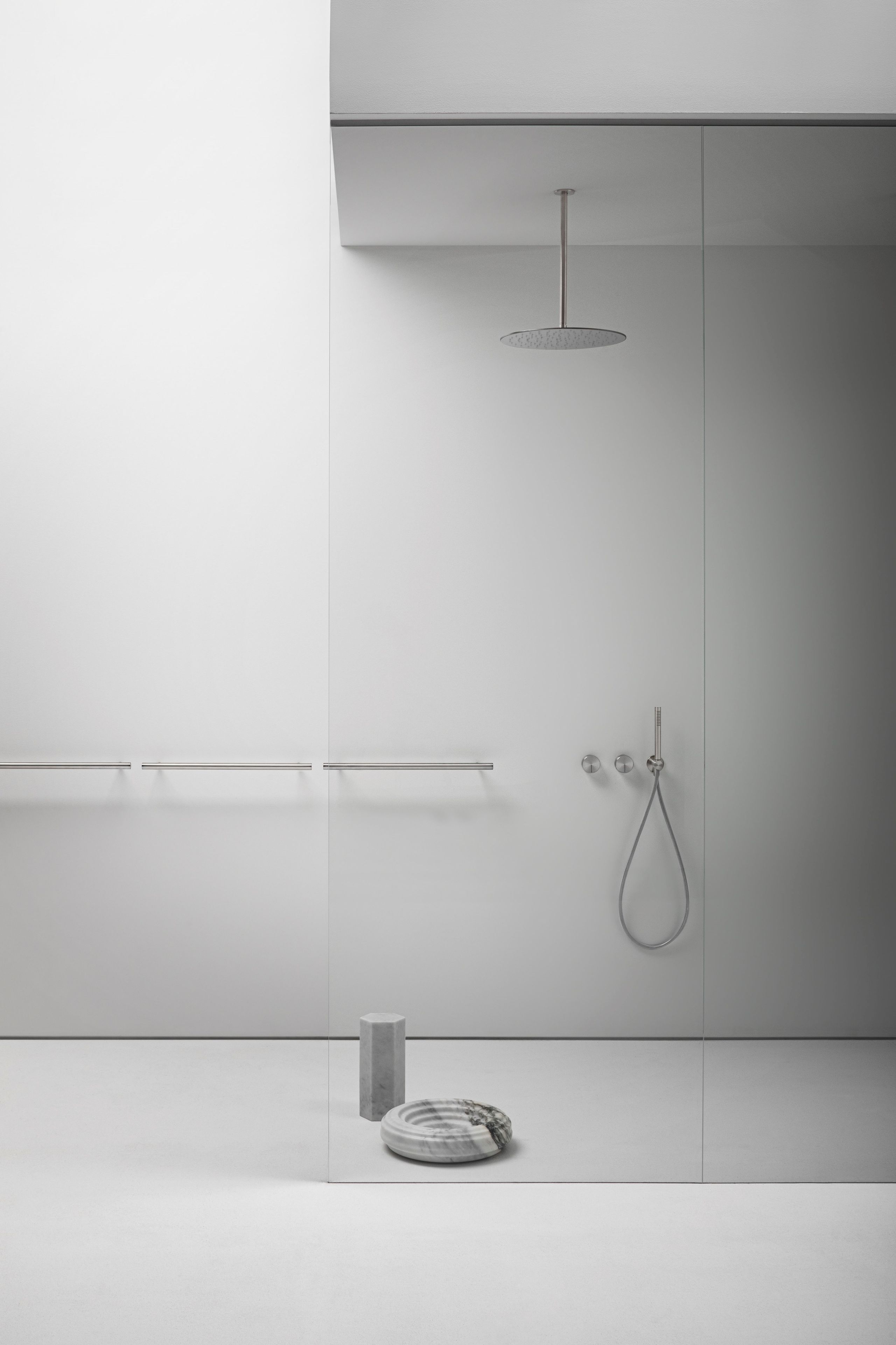 Держатель для полотенец / полка из нержавеющей стали и Cristalplant Falper цилиндр ARCH-00117684 - Вид №3