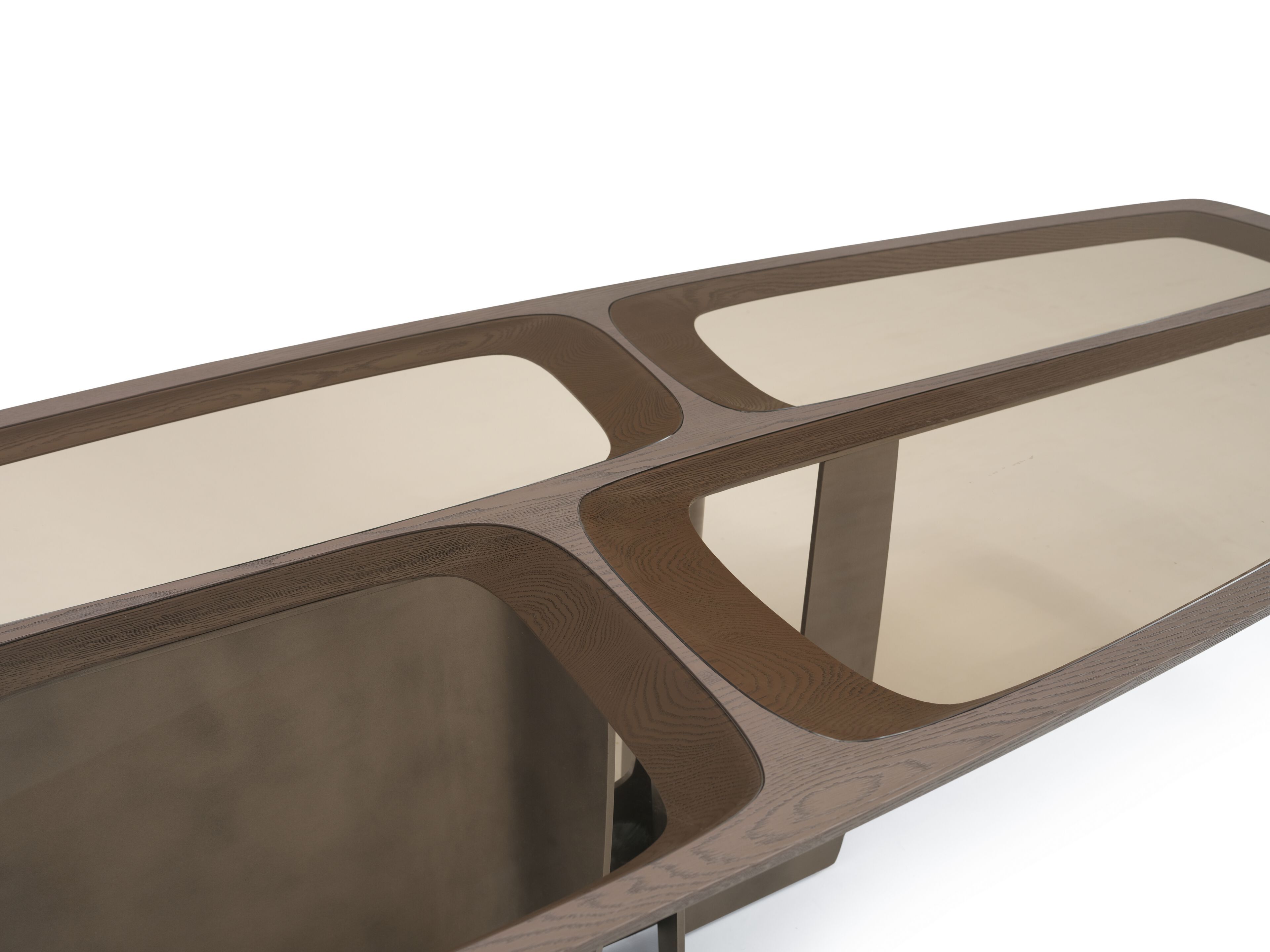 Прямоугольный стол из дерева и стекла Enne Vision ARCH-00071022 - Вид №5