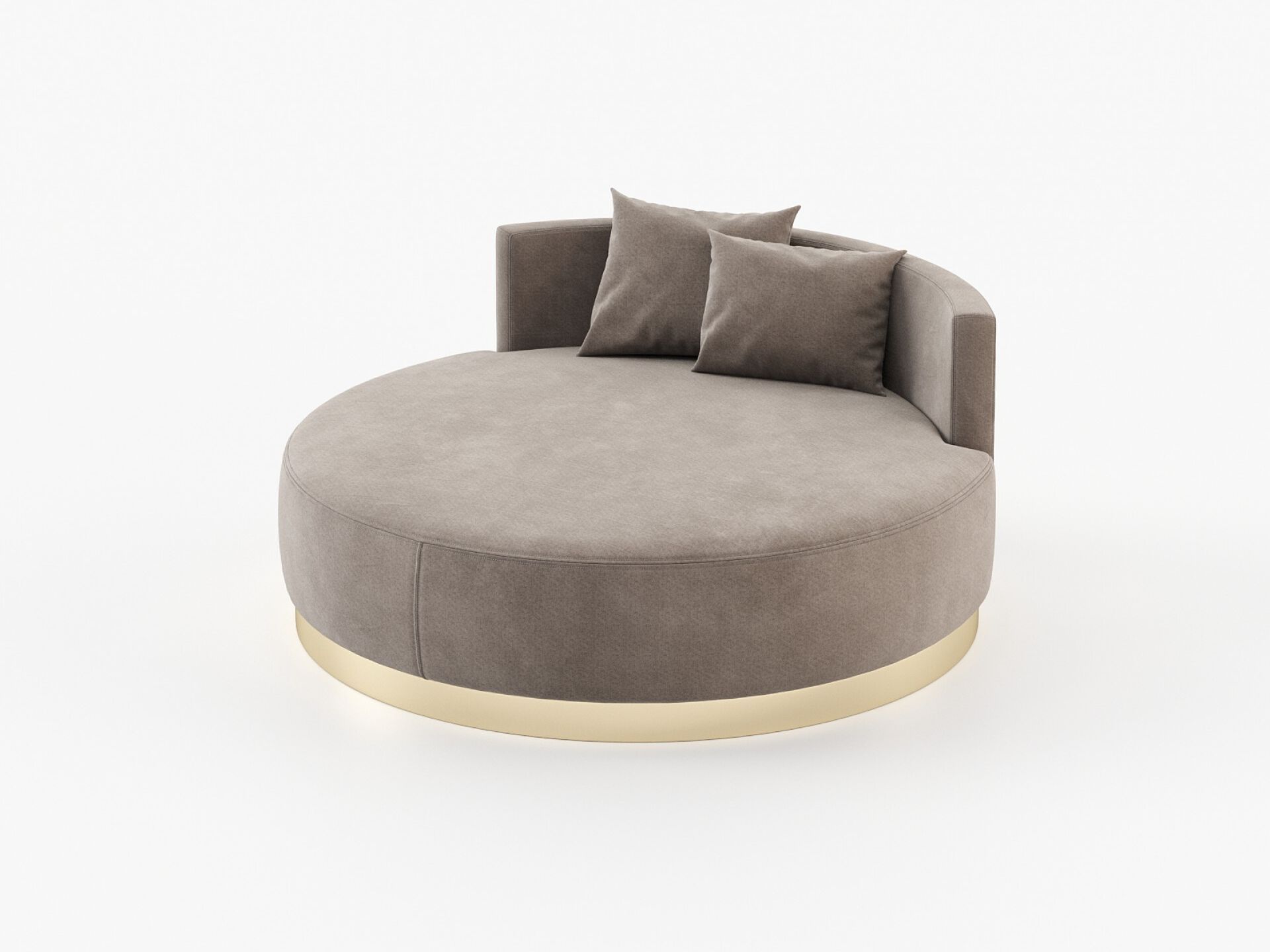 Круглый бархатный пуф Laskasas SCARLET ARCH-00049147 - Вид №3