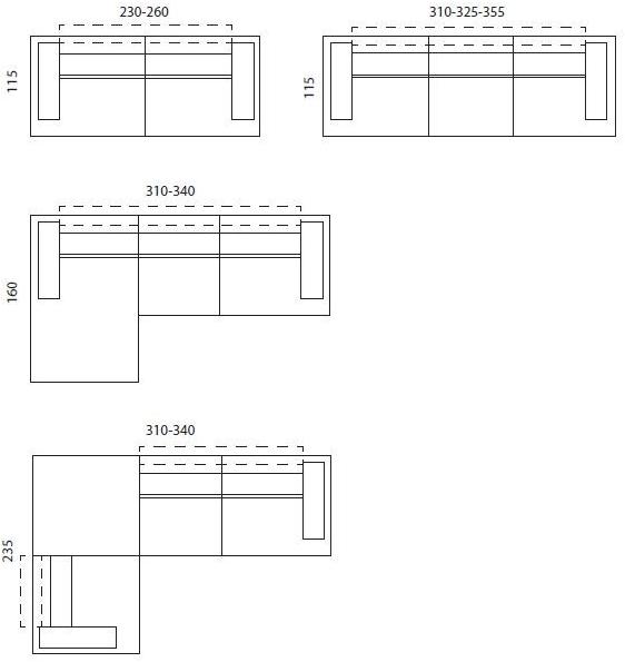 Gobbo Salotti Модульный тканевый диван с шезлонгом sun-id-1478809 - Вид №1