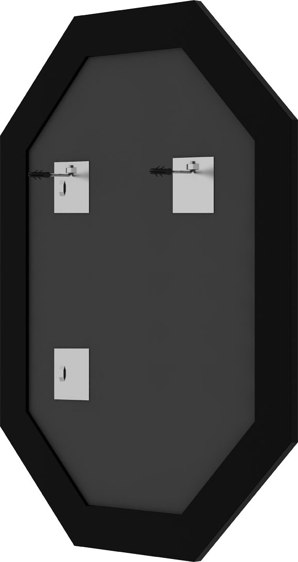 BY 7076 Зеркало в багетной раме - орех 65 mm EVOFORM Octagon - Вид №1
