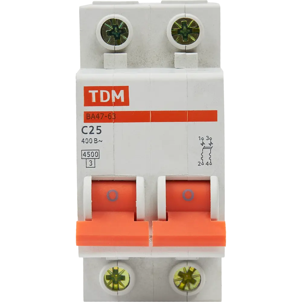 Автоматический выключатель TDM Electric ВА47-63 2P C25 А 4.5 кА SQ0218-0012 STLM-2014498 - Вид №2