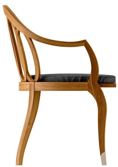 ASTELLO Садовый стул из тика с подлокотниками Tulipe Tu.sf1.l1 - Вид №3