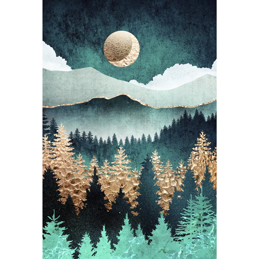 Картина на стекле «Лес и луна 2» 40x60 см 82977323 STLM-2073437 ARTABOSKO 