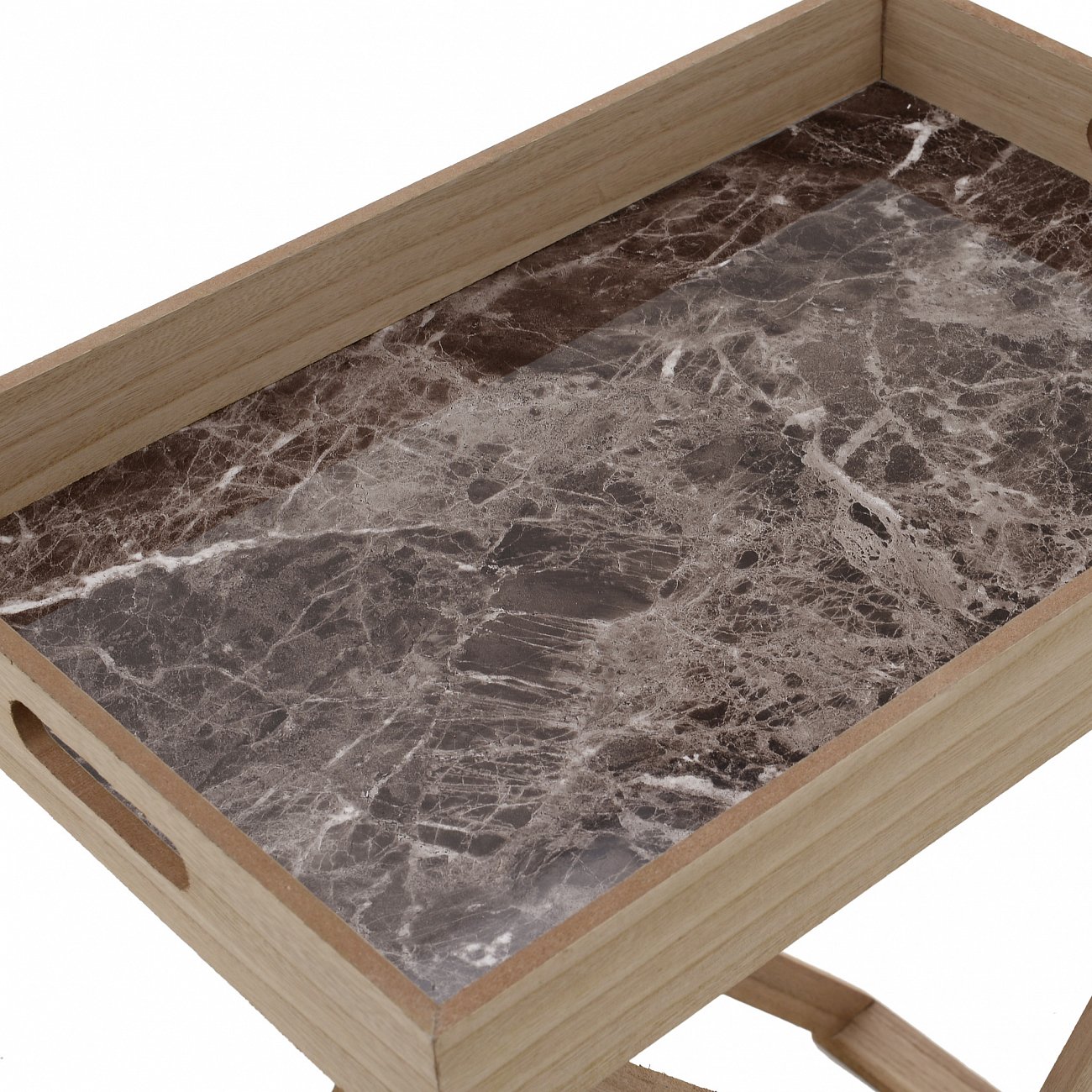 Столик сервировочный с подносом коричневый 49 см One TO4ROOMS  212363 Коричневый  - Вид №2