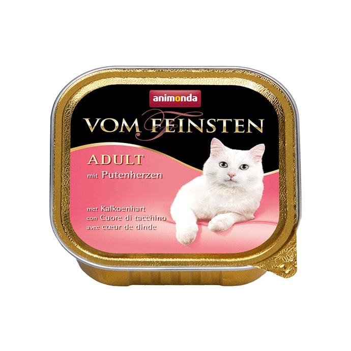 ПР0004556 Корм для кошек Vom Feinsten Adult сердце индейки конс. Animonda 