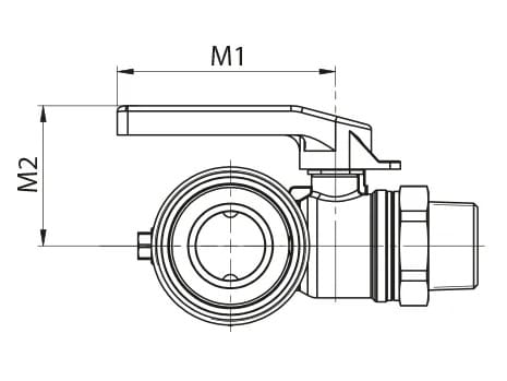 Прямые однотрубные клапаны газового счетчика и запираемый блок 90° с резьбой TECO G6 ARCH-00109332 - Вид №2