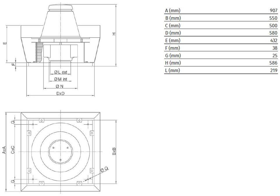 Vortice Центробежный крышный вентилятор с вертикальной разгрузкой Torrette tr-e-v 15184 - Вид №1