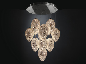 Подвесной светильник с кристаллами