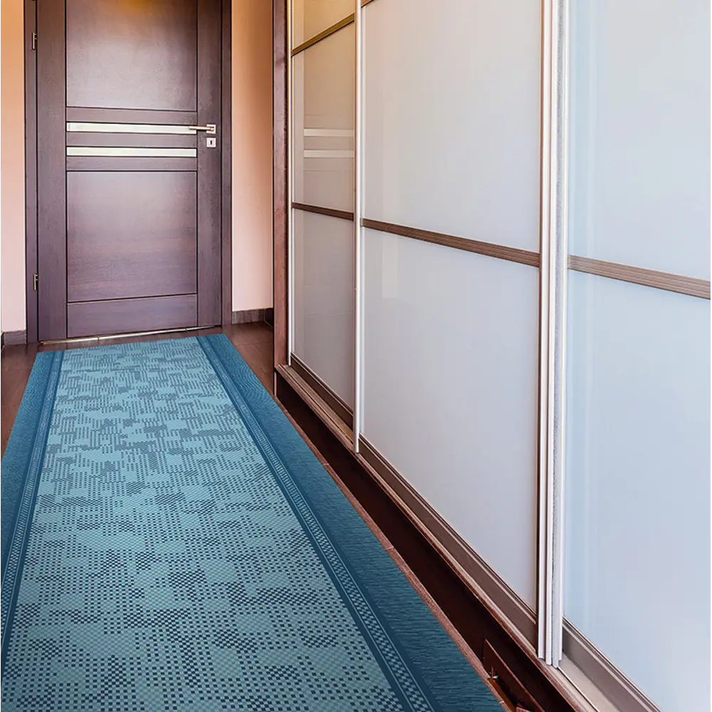 Дорожка ковровая «Матрица 50/19», 1 м, цвет синий Santreyd STLM-2148189 - Вид №4