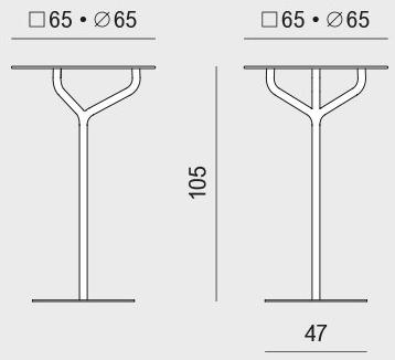 Viganò Круглый высокий стол в hpl по контракту Jack sun-id-1432366 - Вид №3