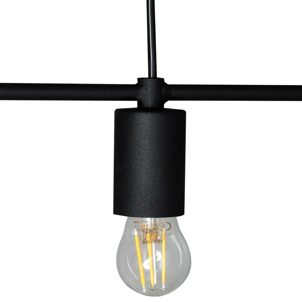 Подвесной светильник Vitaluce Kvadrat 1 лампа 3м² Е27 цвет черный матовый STLM-2114198 - Вид №6