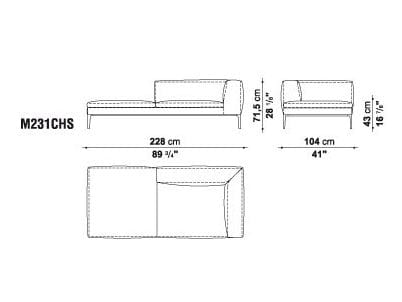 Кожаный угловой диван B&B Italia Michel ARCH-00098797 - Вид №30
