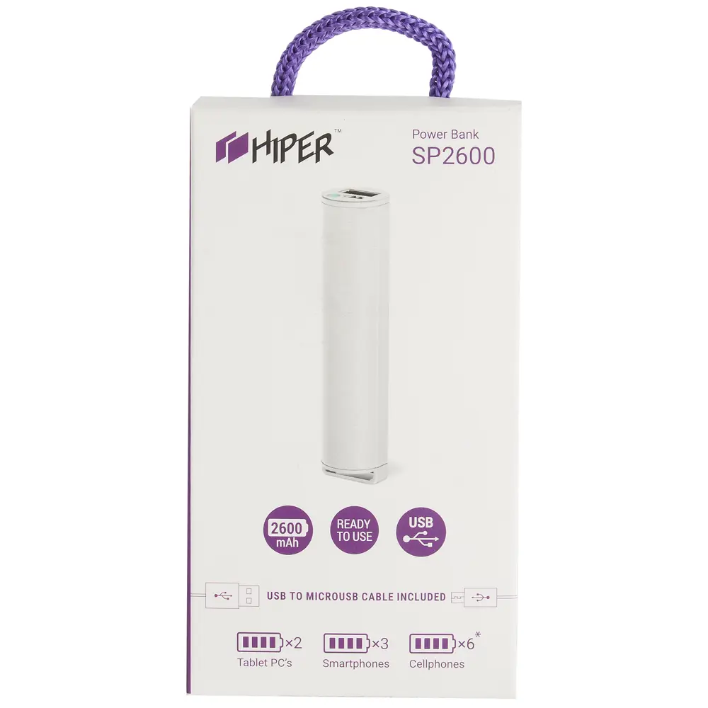 Аккумулятор мобильный Hiper с индикатором 2.6 Aч Santreyd STLM-2161759 - Вид №1