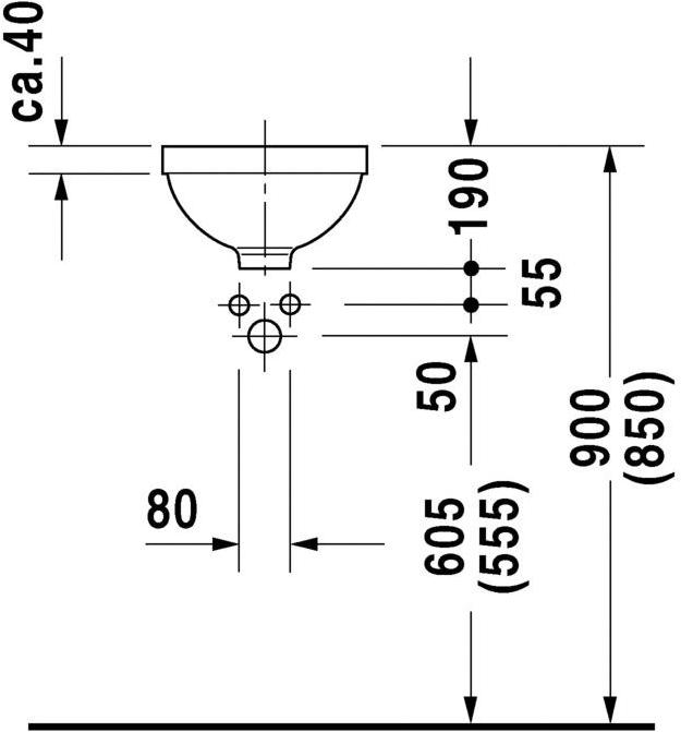 031927 Встроенная раковина под столешницу овальная Duravit Architec - Вид №1