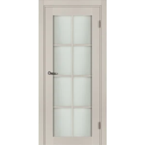 Комплект двери Пьемонт остекленная 60x200 см HardFlex цвет платина светлая с добором 100 мм