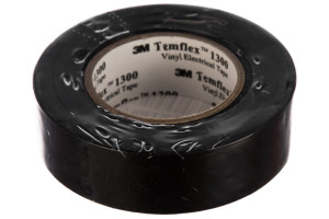 15926265 Изолента ПВХ Temflex 1300 черная, рулон 19 мм x 20 м 7100080340 3М