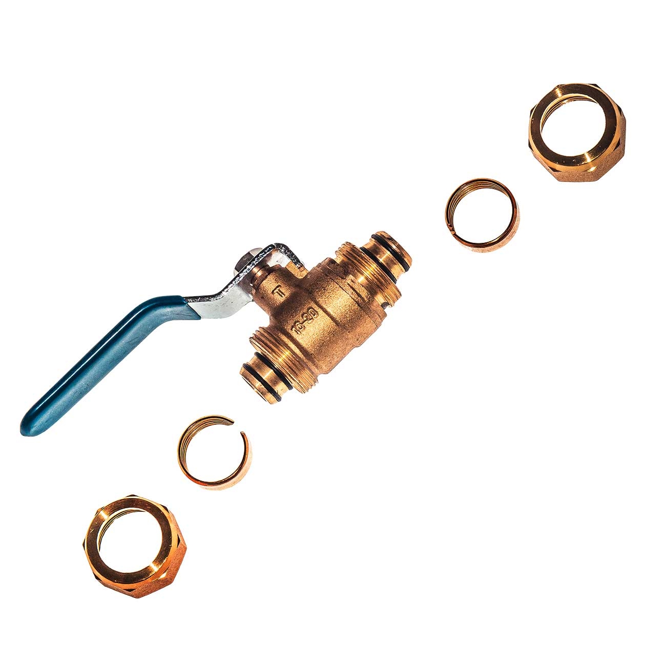 21402 Кран шаровой 16-20мм для металлопластиковых труб прямой, латунь, ручка LAB.Space  - Вид №5