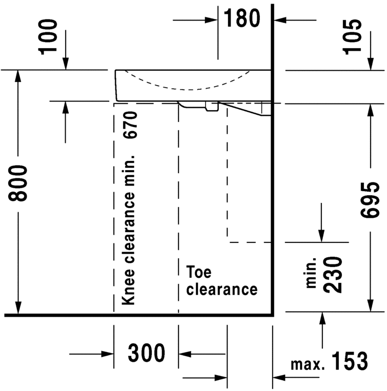 0443580008 Подвесная раковина настенная овальная Duravit Architec - Вид №3