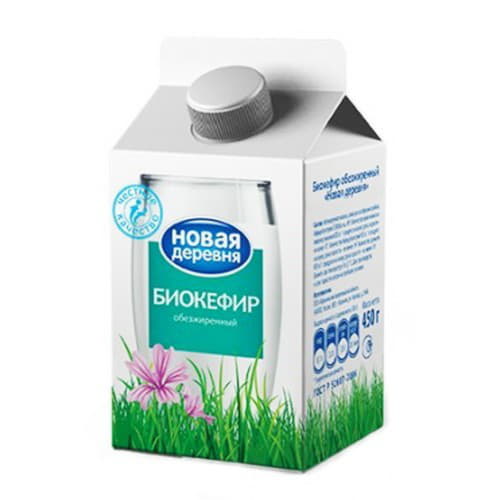 Биокефир обезжиренный 0% Новая Деревня 450 г БЗМЖ Santreyd 20842 - Вид №1