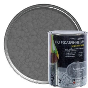 Грунт эмаль по ржавчине 3 в 1 молотковая Dali Special цвет серая 0.8 кг