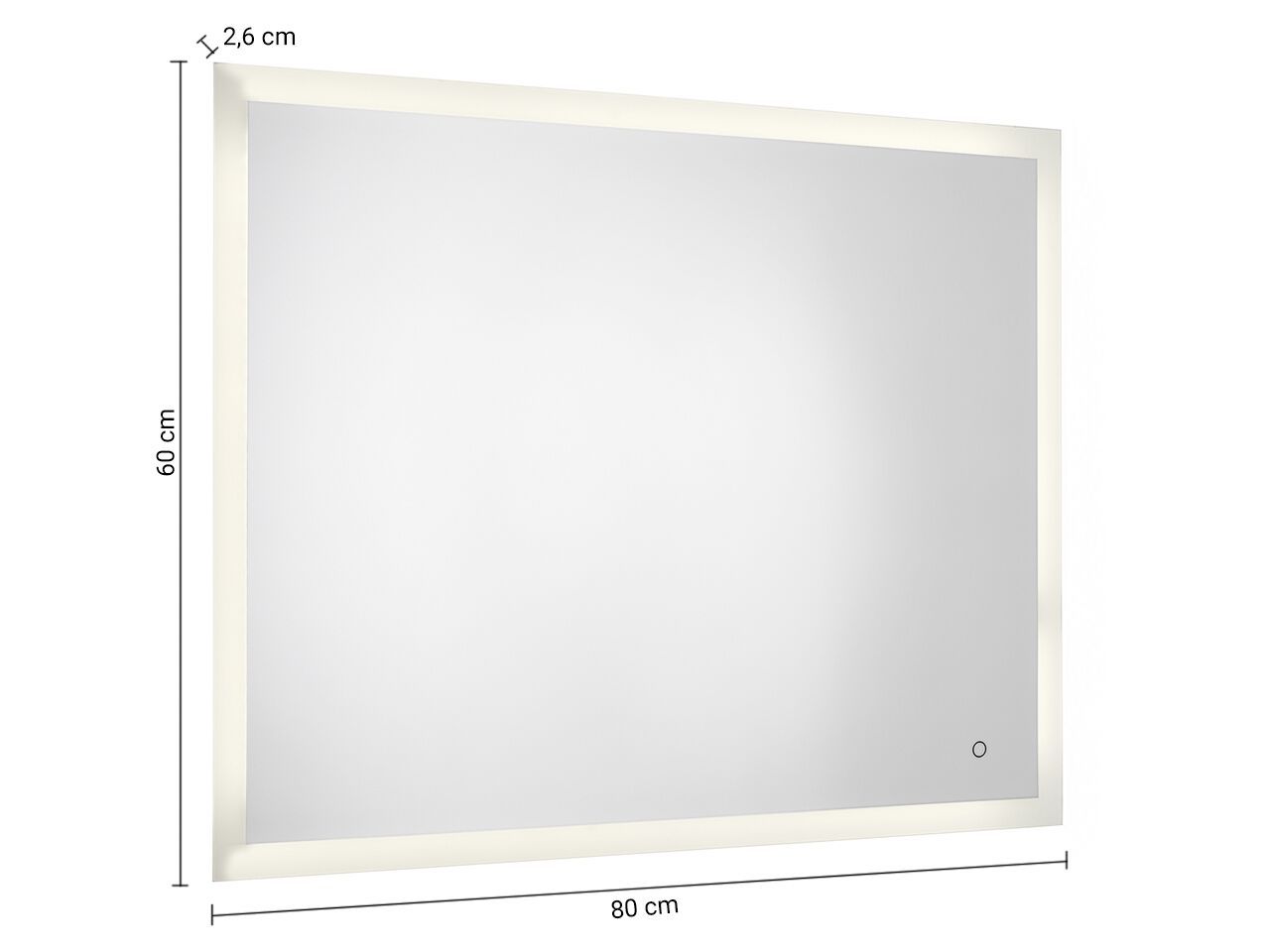 Прямоугольное зеркало для ванной комнаты со встроенным освещением GEDY PIERRE ARCH-00052611 - Вид №5