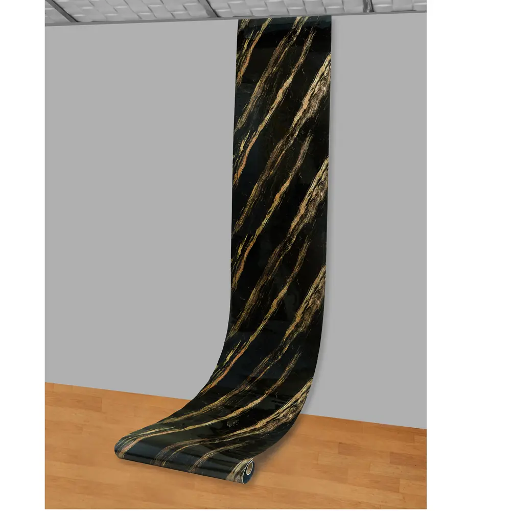 LAKO DECOR Самоклеящиеся панели ПВХ мрамор Мадрид золотисто-черный 89379621 STLM-1388652 - Вид №11