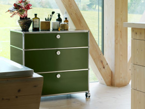 Модульный стальной комод на колесах