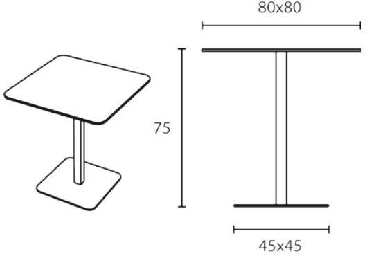 Inday Квадратный уличный стол из HPL или алюминия Voilà sun-id-1502344 - Вид №5