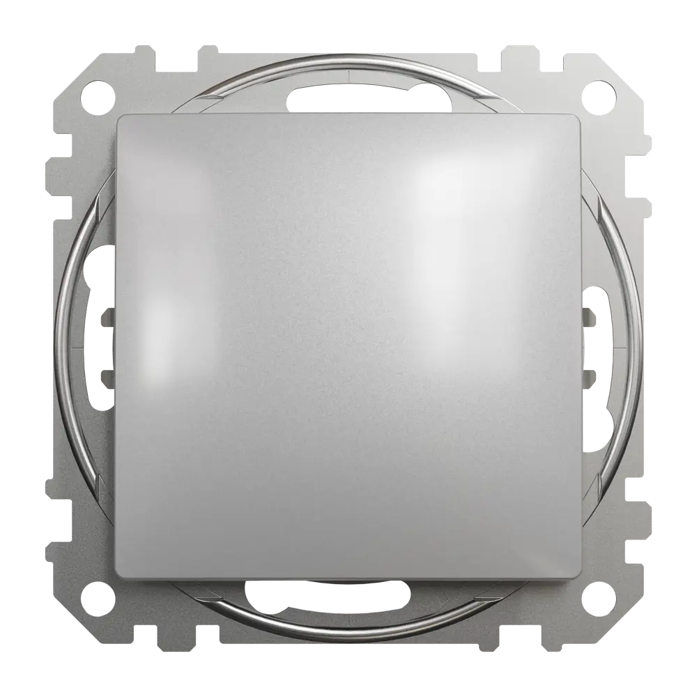 Выключатель встраиваемый Systeme Electric Sedna Design 1 клавиша, цвет алюминий Sedna Design Elements STLM-2073850