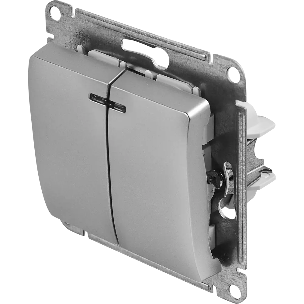 Schneider Electric Glossa — выключатель трёхпозиционный в алюминиевом исполнении 86710475 STLM-0070845