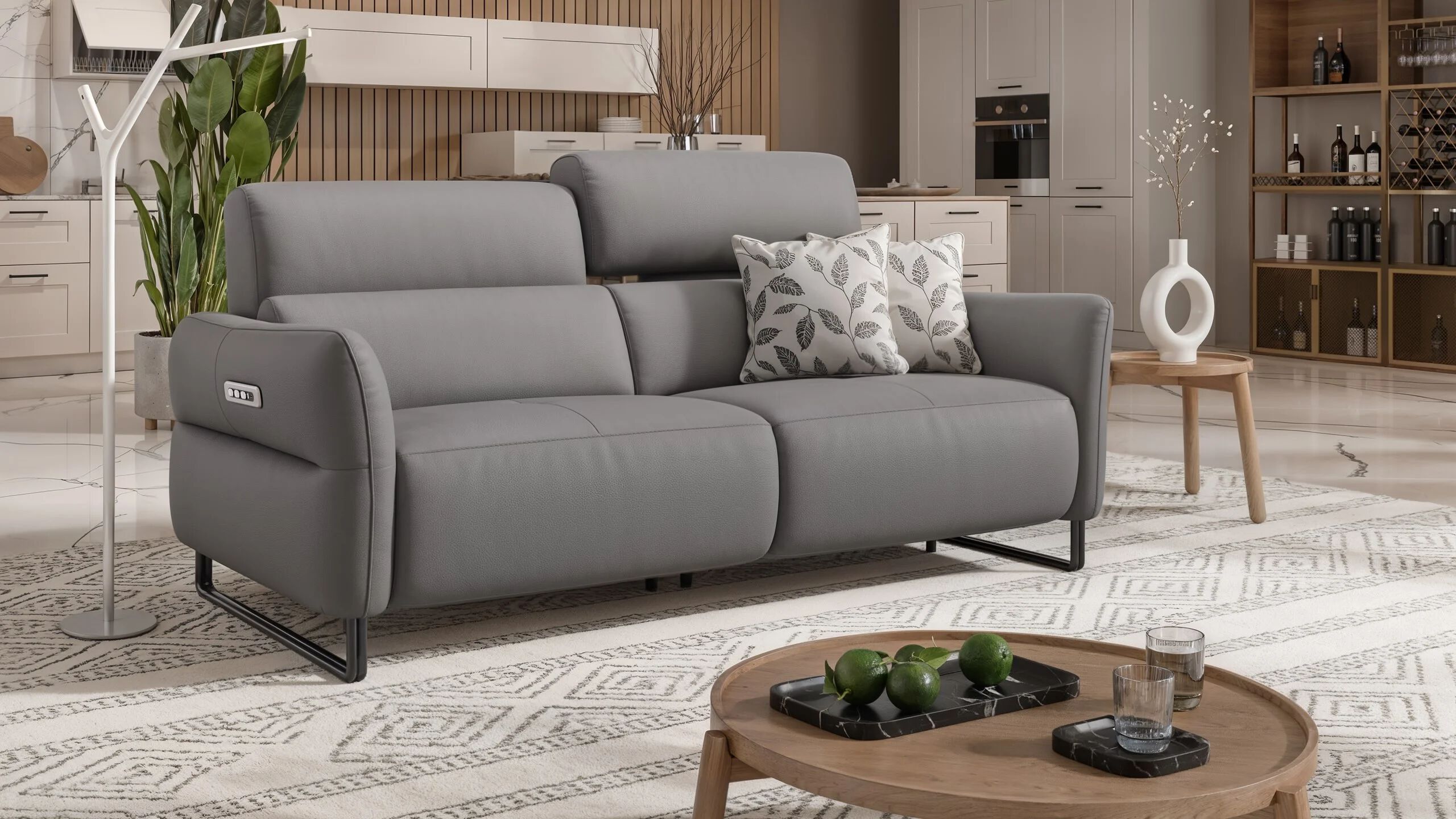 3-местный кожаный диван Sofanella Luna ARCH-00152262 - Вид №3