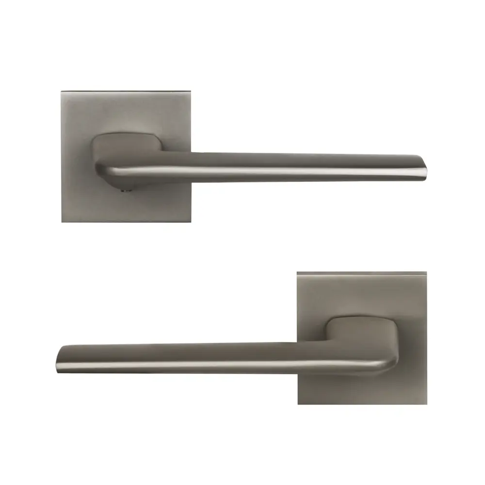 Дверная ручка на розетке KREAFORTA Акация без запирания цвет никель STLM-2044743 - Вид №1