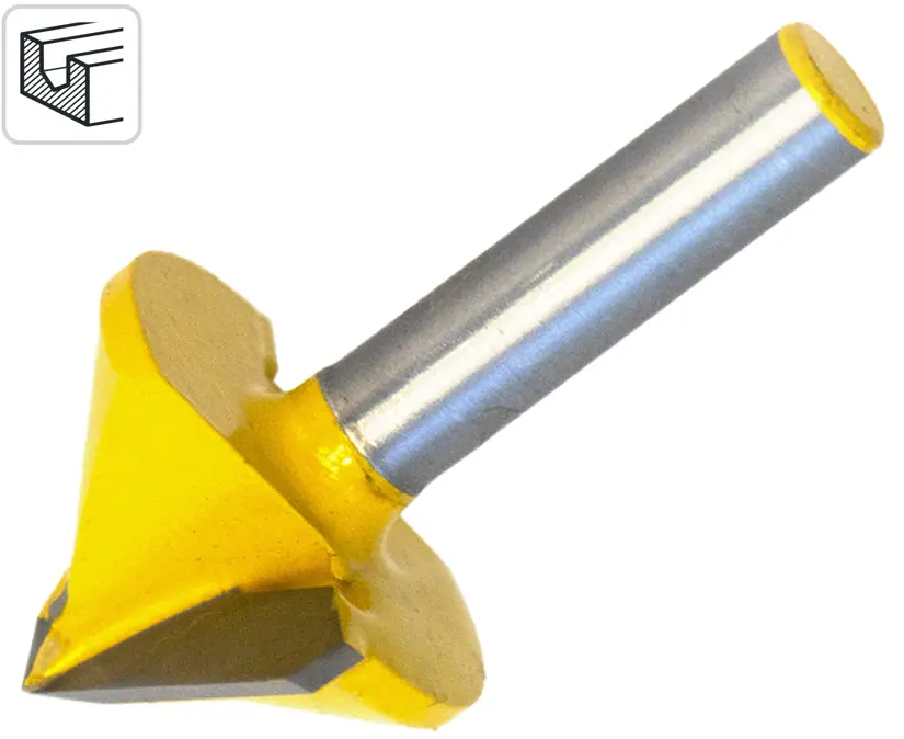 Фреза пазовая V-образная VIRA для декоративной обработки дерева 83973096