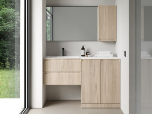 Подвесной туалетный столик с зеркалом