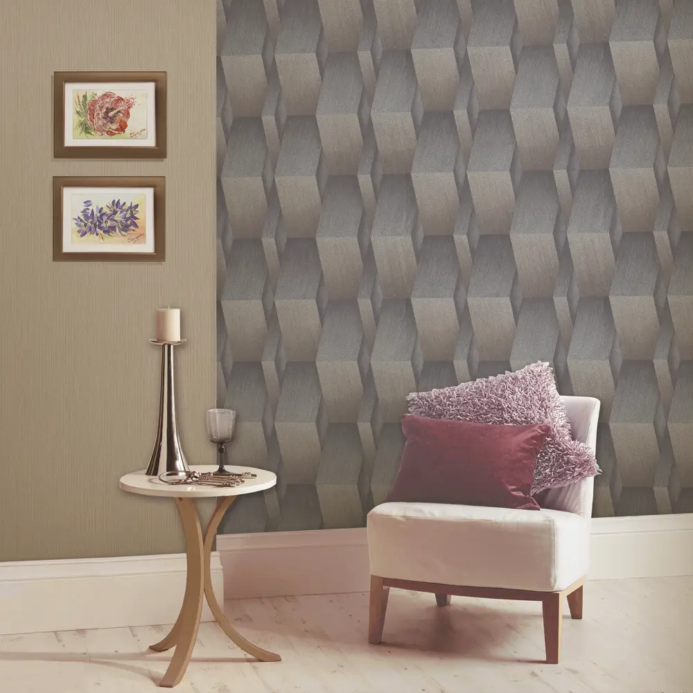 Обои флизелиновые Erismann Fashion for walls бежевые 1.06 м 12035-30 STLM-2049540 - Вид №2