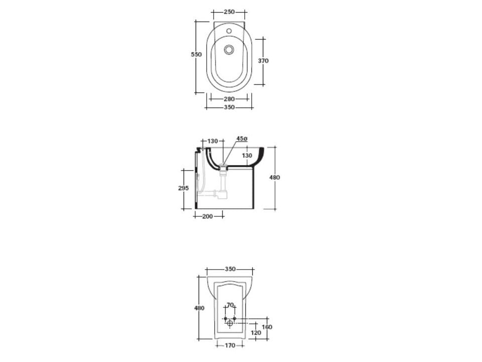 Керамические биде Galassia M2 ARCH-00116076 - Вид №2