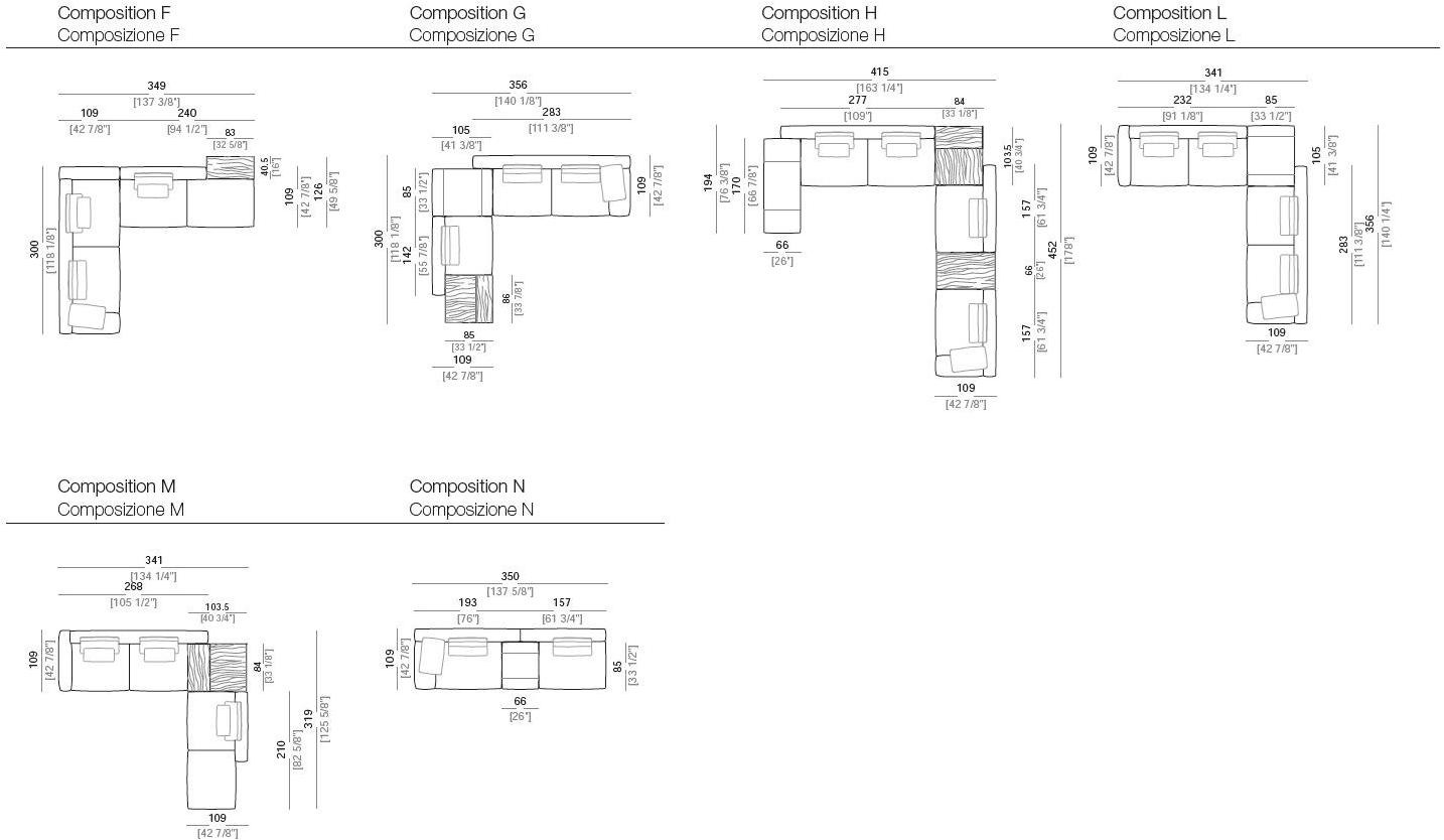Arketipo Модульный угловой диван из ткани sun-id-1495360 - Вид №9