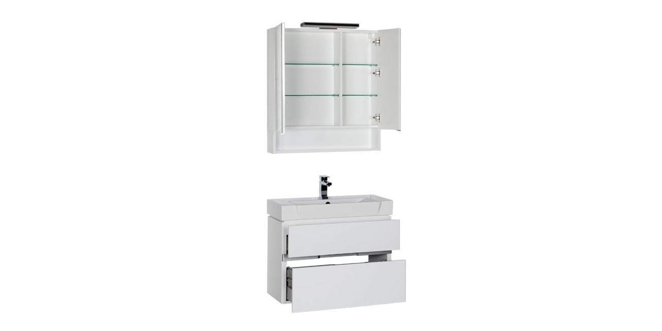 Комплект мебели Aquanet Виго 80 белый 00183671 - Вид №3