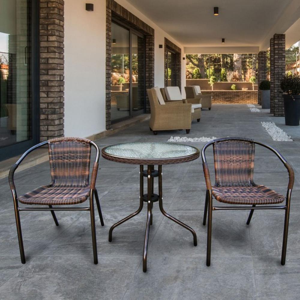 TLH-037BR2/060RR-D-60 Brown 2Pcs Комплект мебели Асоль-1B TLH-037BR2/060RR-D-60 Brown (2+1) Afina 