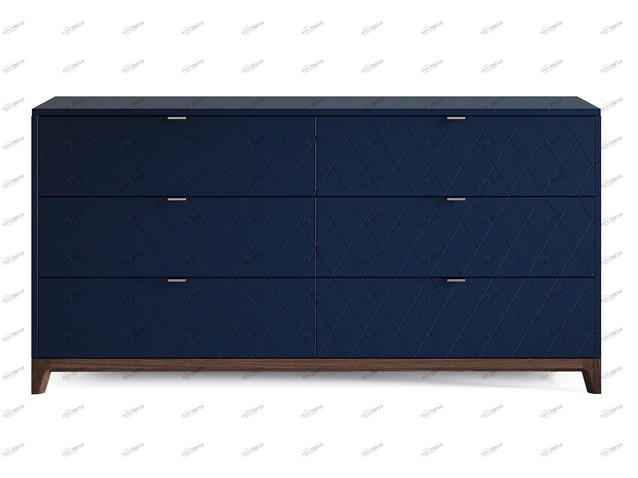 Комод для спальни с 6 ящиками синий "Гравировка 7" Case №3 THE IDEA ДИЗАЙНЕРСКИЕ 210209 Синий 