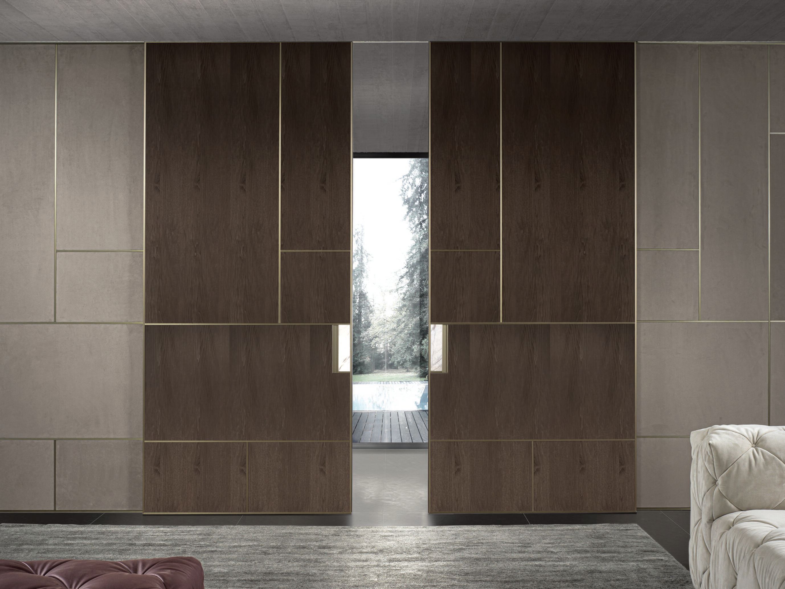 Деревянная дверь Longhi Алюминиевые шикарные двери ARCH-00002520