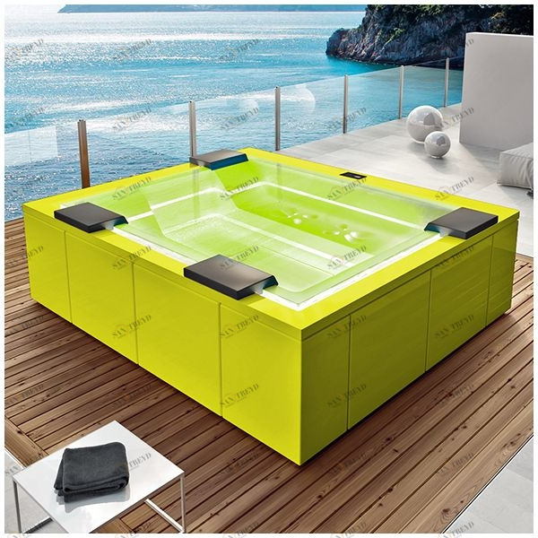 Бассейн Gruppo Treesse Zen PRO-V202P-Z прямоугольный spa с гидромассажем аэромассажем хромотерапией встроенный желтый PROV202PZ