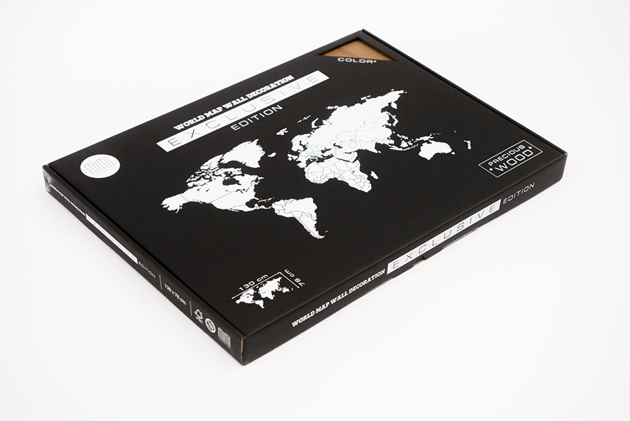 19-16 Карта-пазл wall decoration exclusive, 180х108 см, американский орех Mimi  - Вид №7