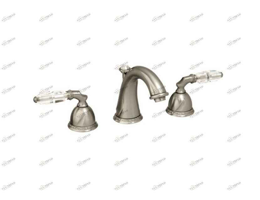 051601.B00.50 Раковина с тремя отверстиями и кристаллами Swarovski Яркий хром Mestre Oman