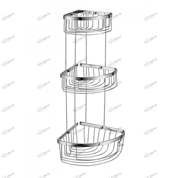 3-этажная полка хром. 15/18/22 см Rainbowl 15*18*22/GL sun-id-561053